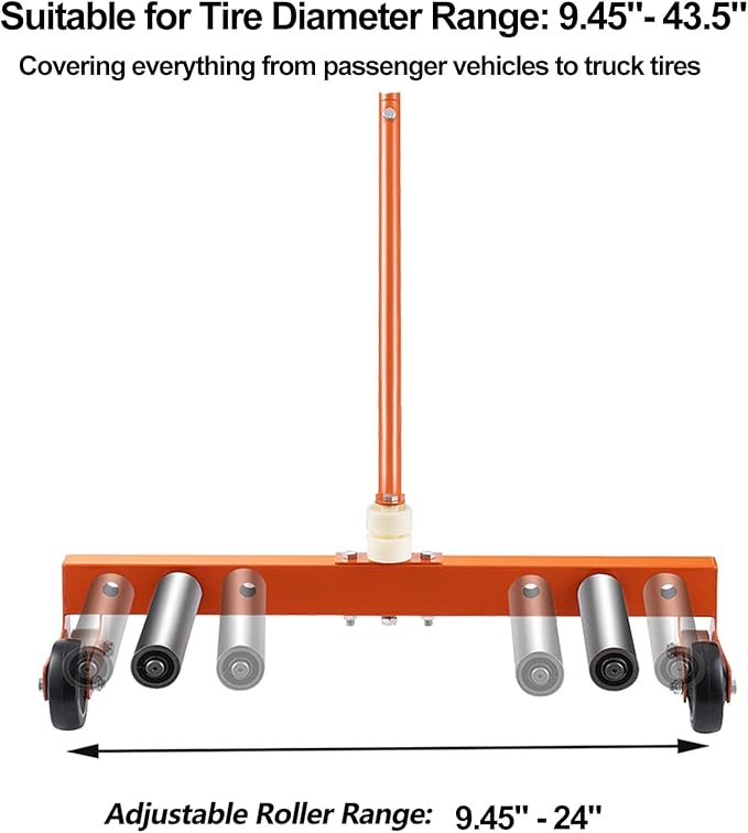 Heavy Duty Adjustable Tire Wheel Dolly, 550 lbs Capacity Tire Moving Tool Fits - Image 3