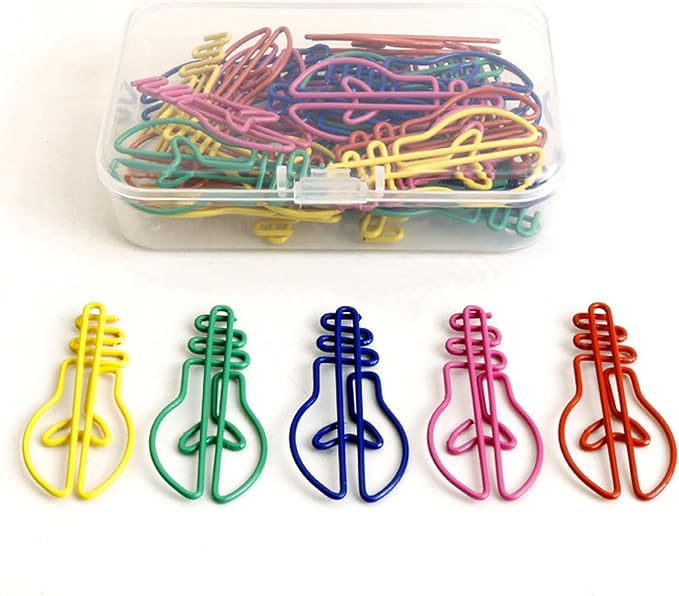 30Pieces Small Paperclips Light Bulb Paper Clip Metal Bookmarks Office Supplies - Image 2