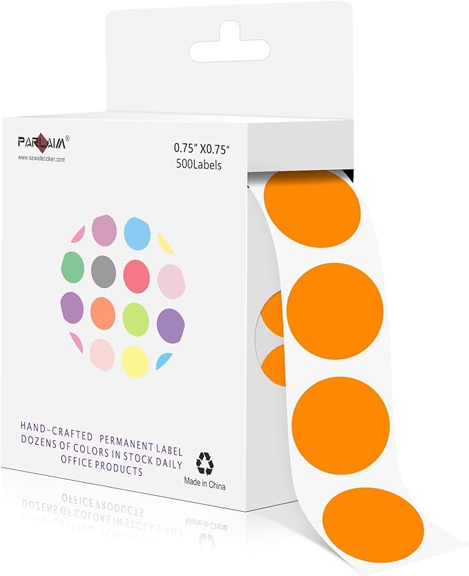 PARLAIM 3/4 Inch Color Coding Label Stickers by PARLAIM