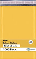Kraft Small Bubble Mailers 4x8 Inch #000 by MAILERVIEW