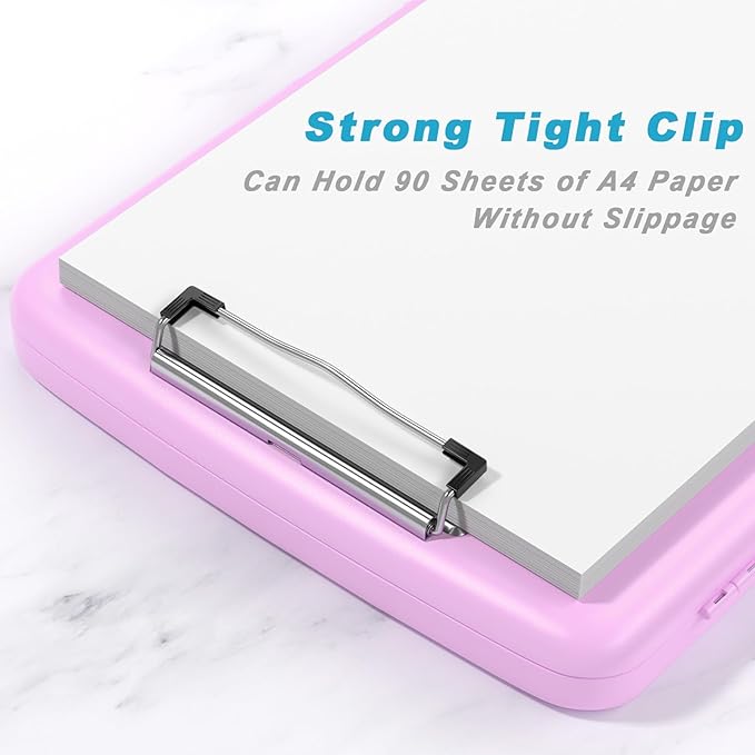 Rimilak Plastic Clipboard with Storage, 8.5 x 11 High Capacity Folio Nursing - Image 3