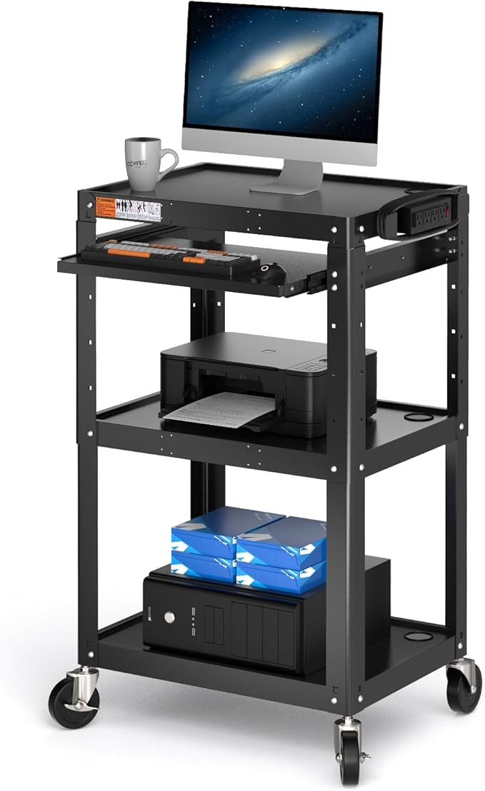 Steel AV Cart on Wheels by POCHAR-FactoryDirectCustomizedProducts