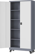 Metal Rolling Storage Cabinet-74.6” Tall Steel File Cabinets by Fesbos