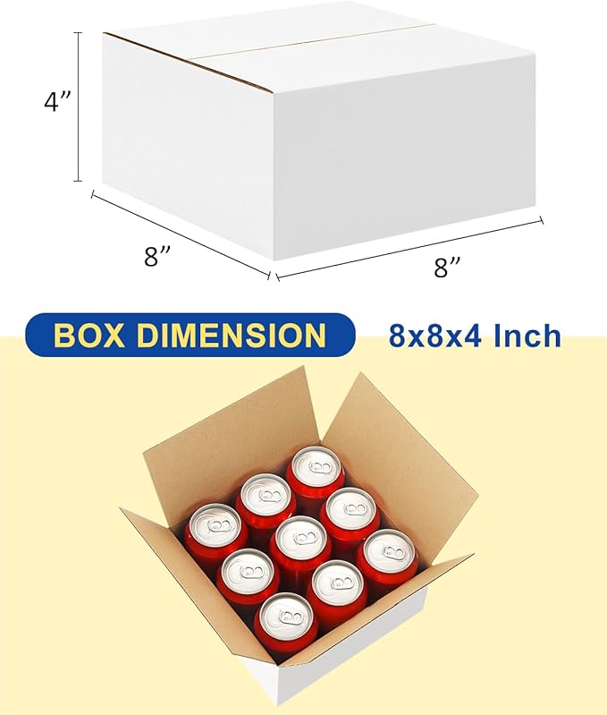 40-Pack-Small-Shipping-Boxes-8x8x4, - Image 2