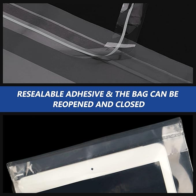 iMailer - 500 Count - 11" x 14" Clear Plastic Poly Bags - Image 3