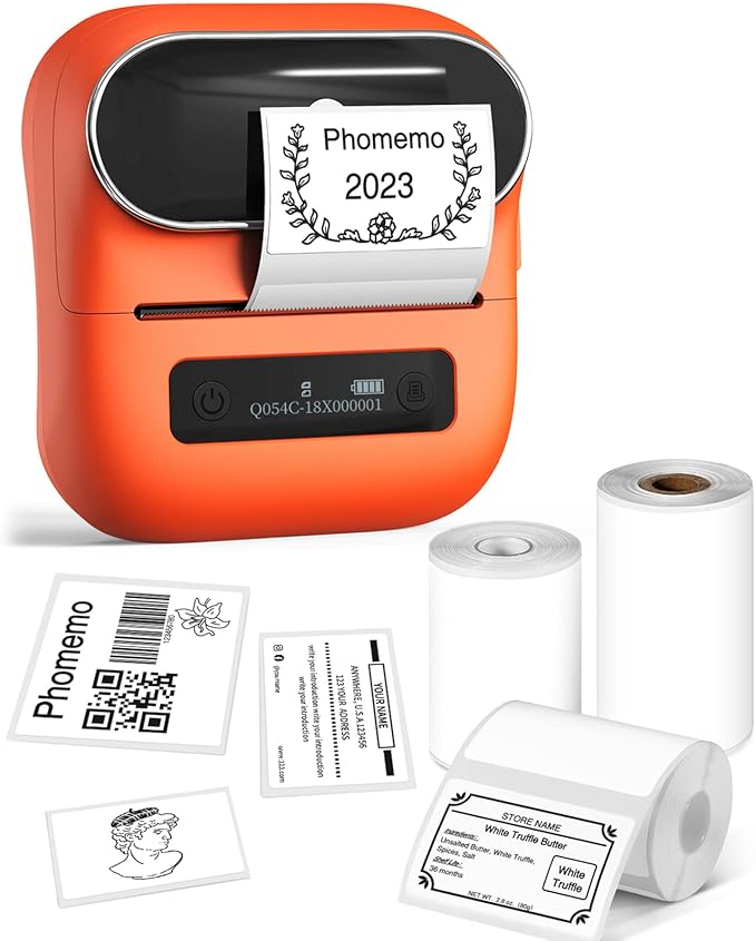 Phomemo M220 Label Maker, New Flagship Barcode Printer, 3.14 '' Bluetooth by Phomemo