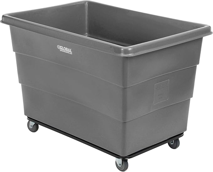 Global Industrial 20 Bushel Plastic Bulk Box Truck, Steel Chassis Base by GlobalIndustrial
