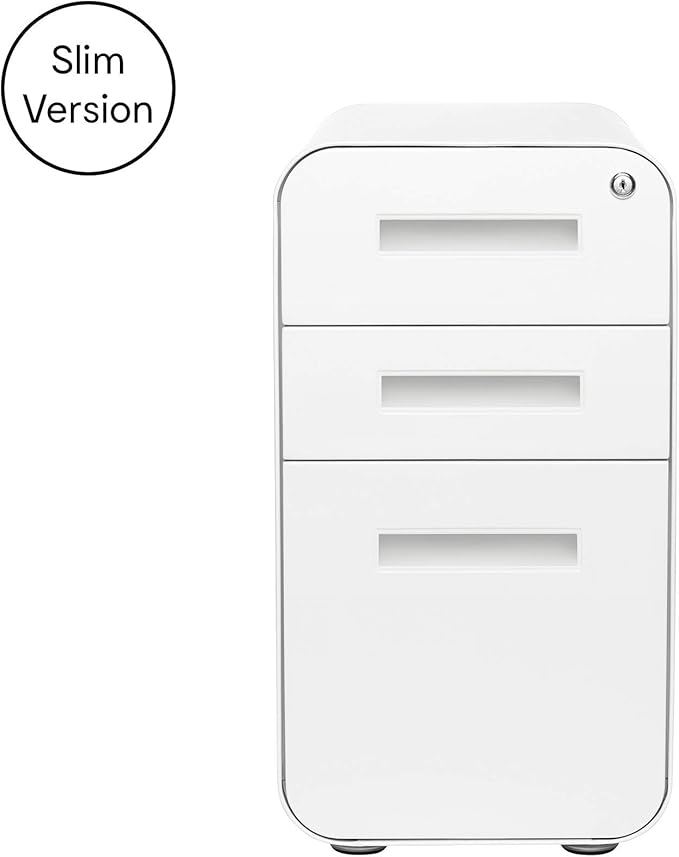 Laura Davidson Furniture Stockpile Slim 3-Drawer Mobile File Cabinet - Image 5