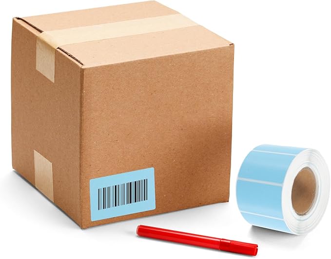 PartyKindom Self-Adhesive Thermal Label Roll Sky Blue Price Sticker - Image 6