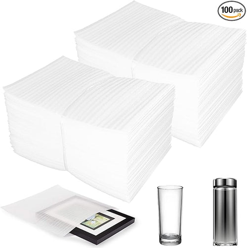 100 Pack 6''x10'' Cushion Foam Pouches, Moving Supplies by High-PQ