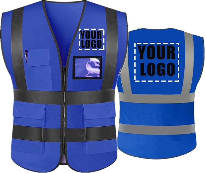 Personalized High Visibility Reflective Safety Vest Custom Your Text Protective by DOBYYUNZHEN