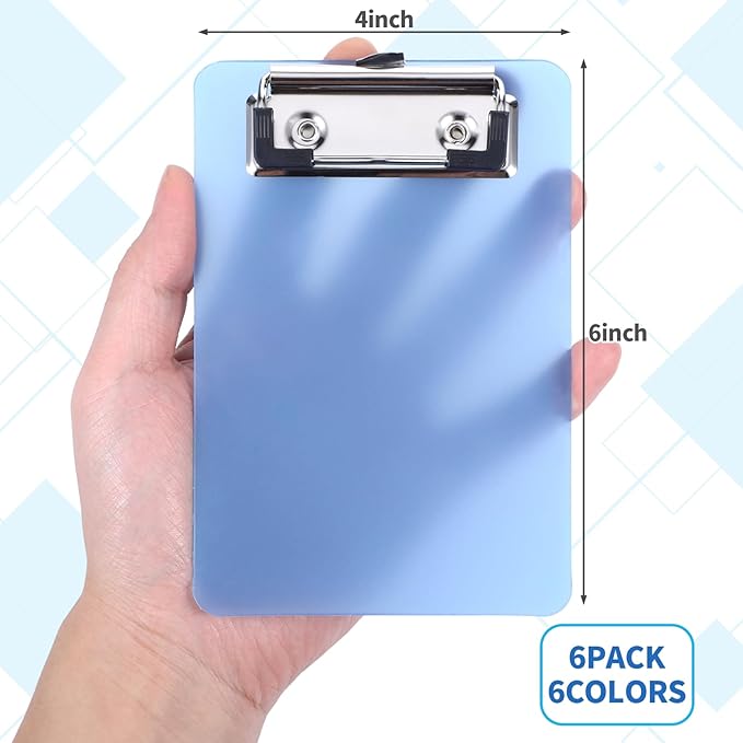 6 PCS MiNi Clipboard，Pretty Cute Small Clipboards 4×6 Inch A6 - Image 3