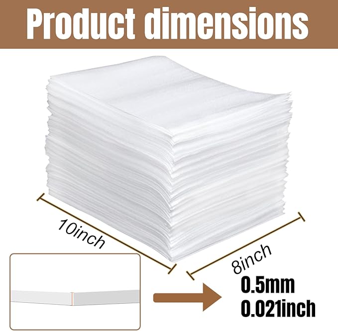 100 Pack 8'' x10'' Cushion Foam Pouches, Moving Supplies - Image 7