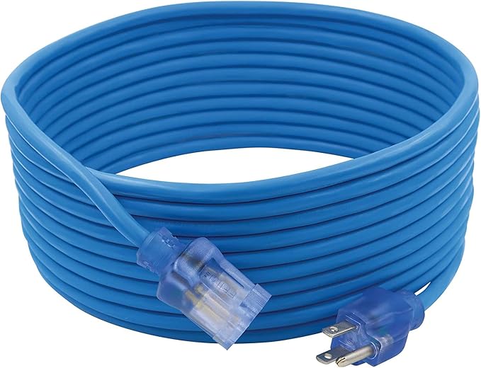 Clear Power 50 ft 14/3 SJTW -50°C Extreme Cold Weather Outdoor Extension Cord by ClearPower