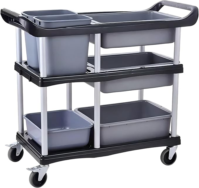 ZQZ-Store Storage Cart 3 Tier Heavy Duty Commercial Grade Utility Cart by ZQZ-Store