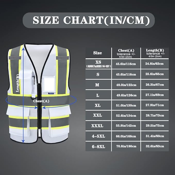 AYKRM Custom Logo Personalised Printed High Visibility Reflective 2 two tone - Image 4