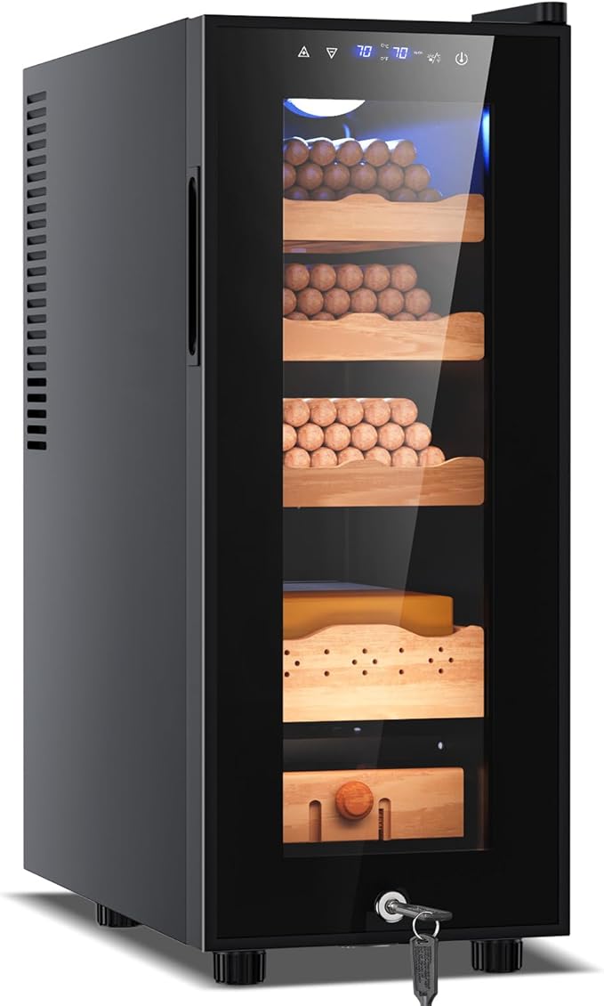 Tylza Cigar Humidor Cabinet 35L, Temp & Humidity Control Electric Humidors by TYLZA