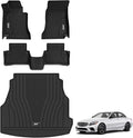 3W Floor Mats & Cargo Liner for Benz C-Class 2022-2026, TPE All Weather Floor by 3W