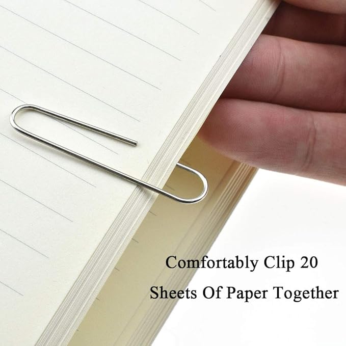 HAHIYO Paper Clips Sturdy 2 inches Length 100 Pack Paperclips Heavy Duty Tight - Image 6