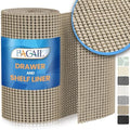 BAGAIL Non-Adhesive Shelf Liner, Thick Strong Grip Drawer Liners for Kitchen Cabinets, Heavy-Duty Easy Cut Cabinet Liners for Shelves, Pantry, Bathroom Cupboards - 12" x 20FT, Beige by BAGAILBASICS