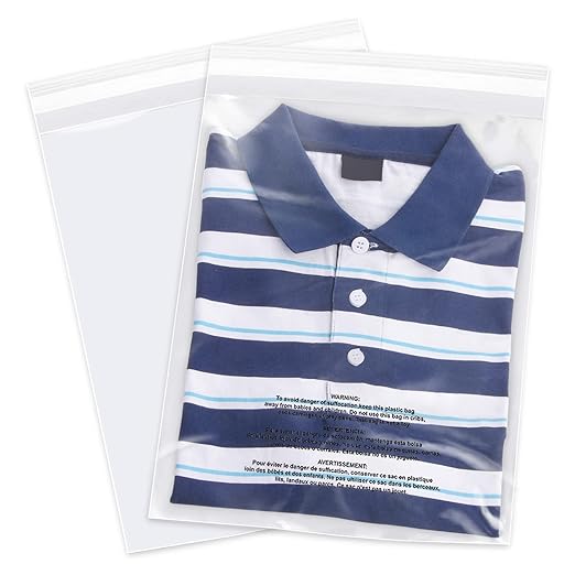 iMailer - 100 Count - 11" x 14" Clear Plastic Poly Bags by iMailer