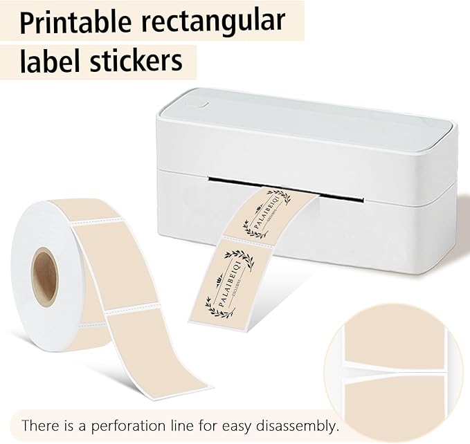 1x2 inch Blank Removable Freezer Labels Printable Rectangle Stickers 500PCS - Image 2