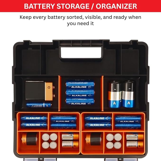 Andalus Tools Organizer Box, Small Parts Storage Multi-Compartment Portable - Image 6