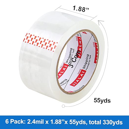 Heavy Duty Transparent Packing Tape, 6 Rolls - Image 2