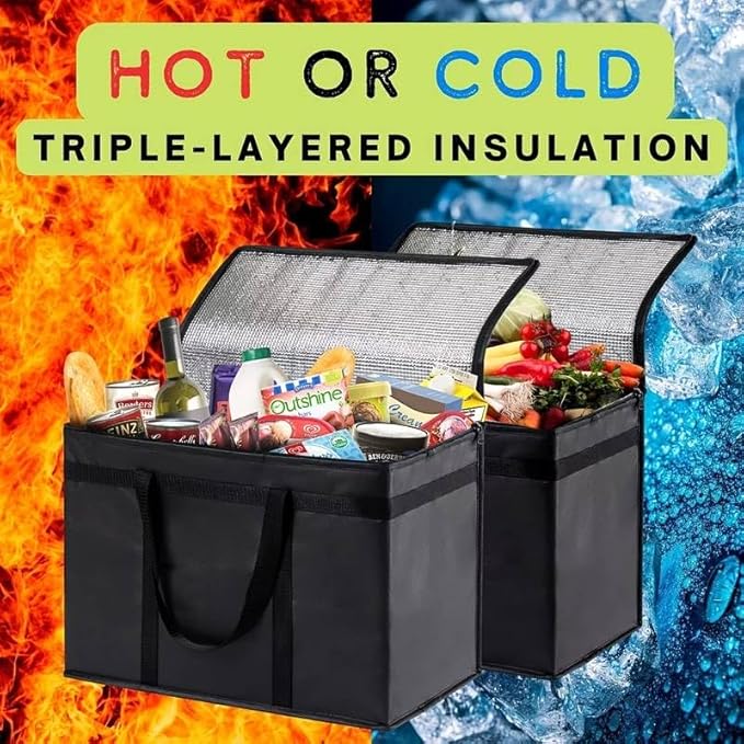 Heavy Duty, Insulated Food Delivery Bag, XXXL Pizza Delivery Bags, Grocery - Image 4