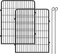 Decorative Metal Garden Fence Add-on Fence Panels, 40in x 5.3Ft No Dig Fence 2 by Jhsomdr