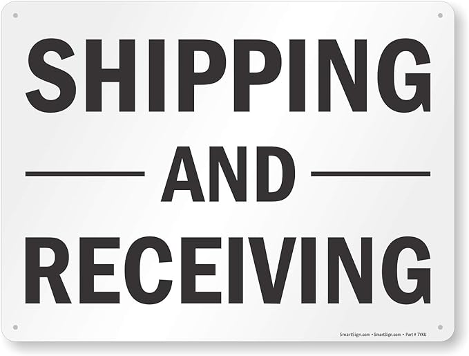 "Shipping And Receiving" Sign By SmartSign | 18" x 24" Aluminum by SmartSign