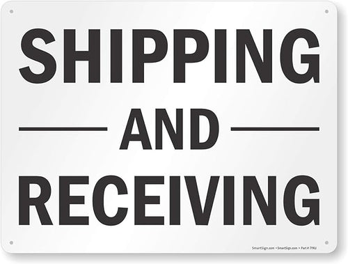 "Shipping And Receiving" Sign By SmartSign | 18" x 24" Aluminum by SmartSign