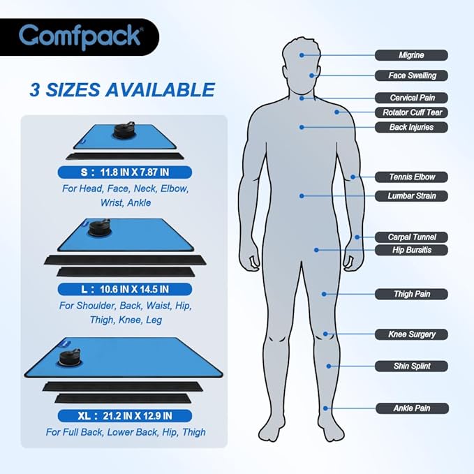 XL Refillable Ice Bag for Injuries, 21.2" x 13" Travel Ice Water Bag Physical - Image 7