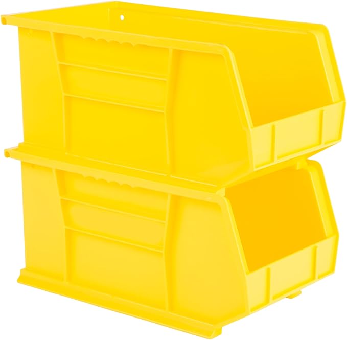 Hudson Exchange 15" x 8" x 7" Plastic Stackable Storage Bin and Hanging - Image 2