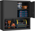 GREATMEET Garage Wall Cabinet, Metal Garage Storage Cabinets, Locking Utility by GREATMEET