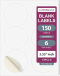 NextDayLabels - Round Labels 3.33 Inch - 150 Printable Labels by NextDayLabels