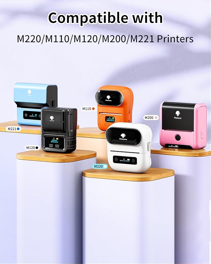 Phomemo Circle Labels for M110/M110S/M120/M200/M220 Label Maker, 1.96" x - Image 5