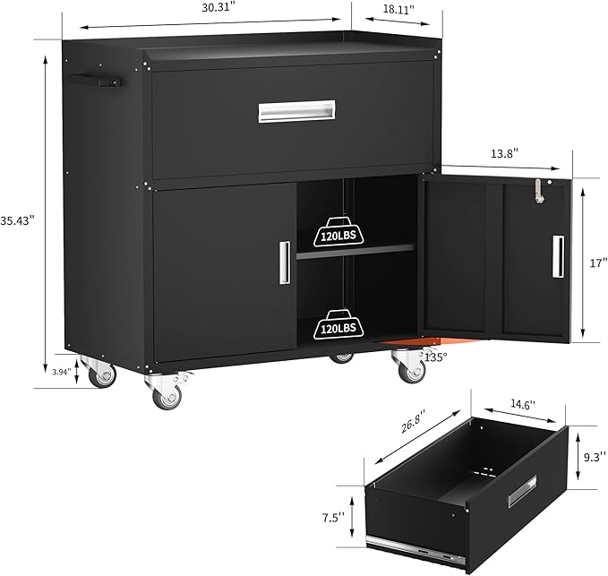 Metal Garage Storage Cabinet - Image 3