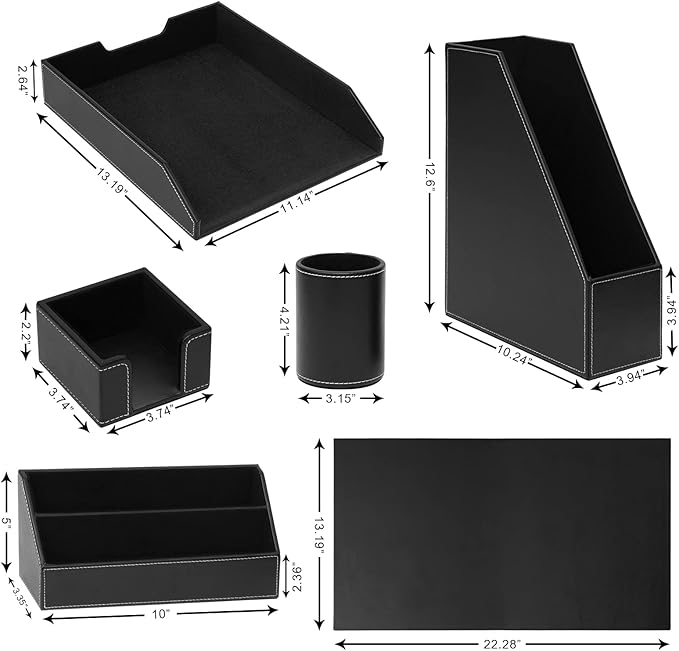 6 Piece Office Supplies/Desk Organizer Set - Image 7