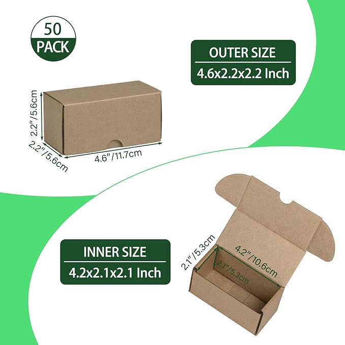 4.6x2.2x2.2 Inches Shipping Boxes Set of 50 - Image 2