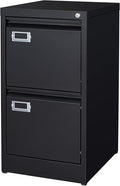 2 Drawer File Cabinet with Lock Metal Vertical Filing Storage Cabinet Office by BYNSOE