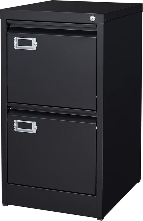 2 Drawer File Cabinet with Lock Metal Vertical Filing Storage Cabinet Office by BYNSOE