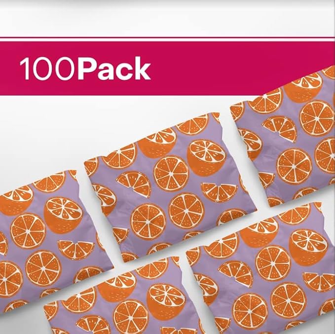 10x13 Poly Mailers – Orange Fruit Design – Waterproof, Tear-Resistant Shipping - Image 3