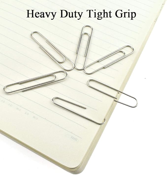 HAHIYO Paper Clips Sturdy 2 inches Length 100 Pack Paperclips Heavy Duty Tight - Image 5