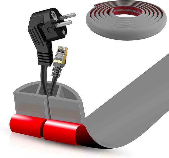 Floor Cord Cover Self Adhesive Cord Hider, 10FT Cable Management, Extension by DBHXXMB-HH