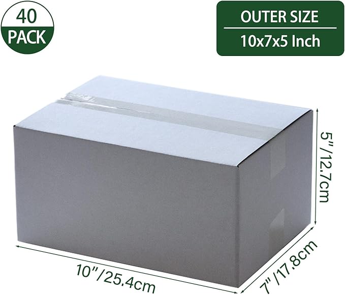 10x7x5 Inches Shipping Boxes Set of 40 - Image 3