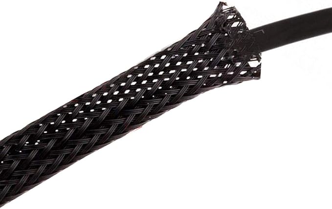 E-outstanding 5M/16.4ft Cable Sleeve Black Insulated Braided Sleeve 6mm / - Image 5