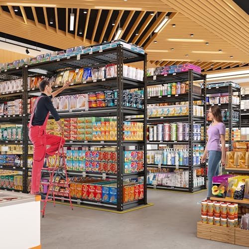 REIBII 6 Tier Adjustable Heavy Duty Metal Shelving for Garage Warehouse - Image 4