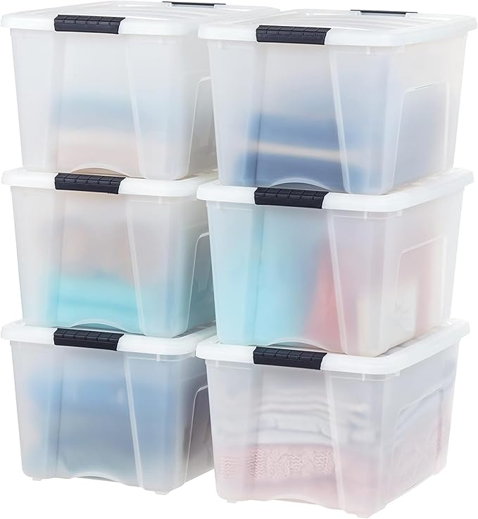 IRIS USA 40 Qt Stackable Plastic Storage Bins by Unknown