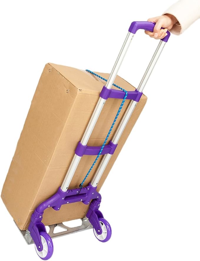 Folding Hand Truck Dolly, 200 lbs Capacity Dolly Cart, Aluminum Portable - Image 2